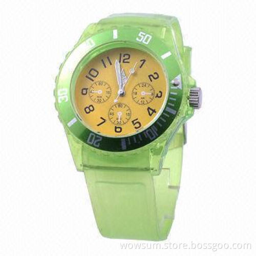 Fashion Plastic Watch, Passed RoHS Directive-compliant and CE Certified